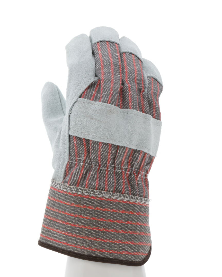 MCR Safety 1200 - Leather Palm Work Gloves - Competitive Value C Grade Split Shoulder Leather - 2.5 Inch Rubberized Safety Cuff — manufacturer image 2