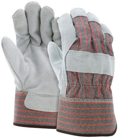 MCR Safety 1200 - Leather Palm Work Gloves - Competitive Value C Grade Split Shoulder Leather - 2.5 Inch Rubberized Safety Cuff