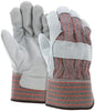 MCR Safety 1200 - Leather Palm Work Gloves - Competitive Value C Grade Split Shoulder Leather - 2.5 Inch Rubberized Safety Cuff