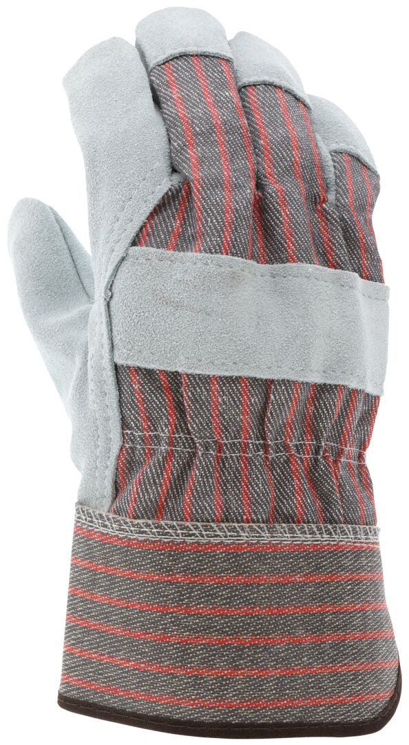 MCR Safety 1200 - Leather Palm Work Gloves - Competitive Value C Grade Split Shoulder Leather - 2.5 Inch Rubberized Safety Cuff — manufacturer image 4