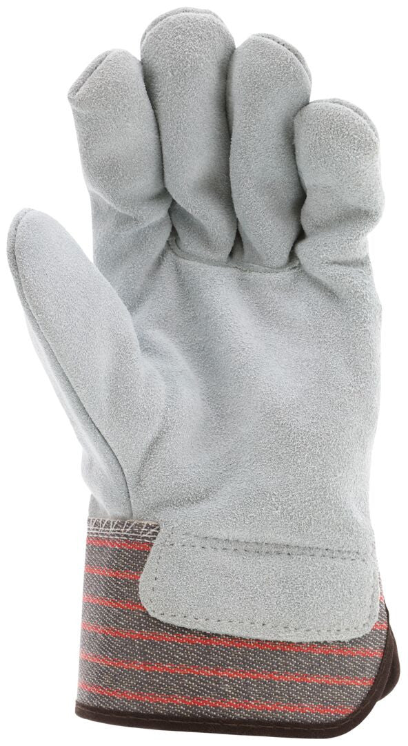 MCR Safety 1200 - Leather Palm Work Gloves - Competitive Value C Grade Split Shoulder Leather - 2.5 Inch Rubberized Safety Cuff — manufacturer image 3