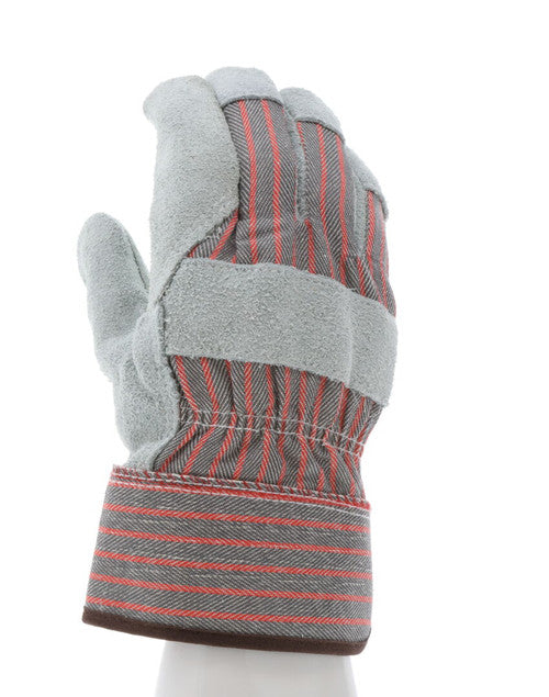 1205L_ - 1205L - 124267 - 360 - Rotational view of 1205 insulated leather palm work gloves with split shoulder leather, red f