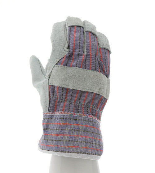 1220SX_ - 1220SX - 124480 - 360 - Rotational view of 1220SX leather palm work gloves with patch palm and 2.5-inch starched sa