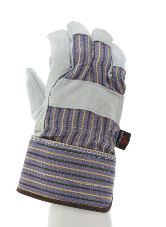 1400K - Leather Palm Work Gloves - Select B+ Grade - Split Shoulder Leather - DuPont™ Kevlar® Aramid Plaited Liner - 2.5-Inch Plasticized Safety Cuff