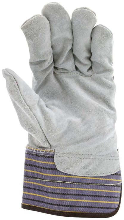 1400K - Leather Palm Work Gloves - Select B+ Grade - Split Shoulder Leather - DuPont™ Kevlar® Aramid Plaited Liner - 2.5-Inch Plasticized Safety Cuff
