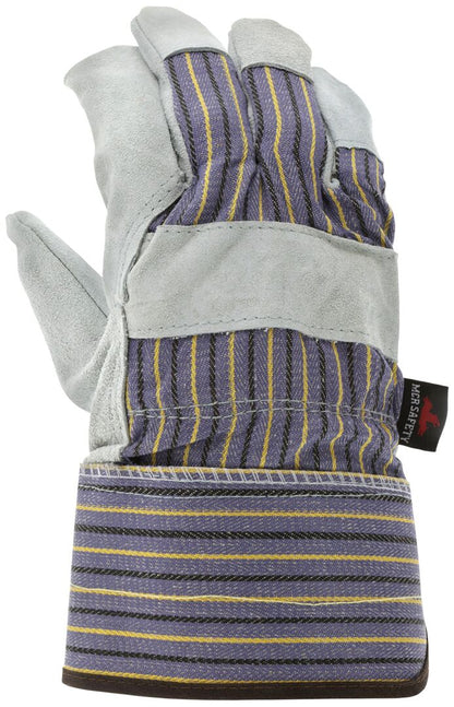 1400K - Leather Palm Work Gloves - Select B+ Grade - Split Shoulder Leather - DuPont™ Kevlar® Aramid Plaited Liner - 2.5-Inch Plasticized Safety Cuff