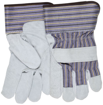 1400K - Leather Palm Work Gloves - Select B+ Grade - Split Shoulder Leather - DuPont™ Kevlar® Aramid Plaited Liner - 2.5-Inch Plasticized Safety Cuff