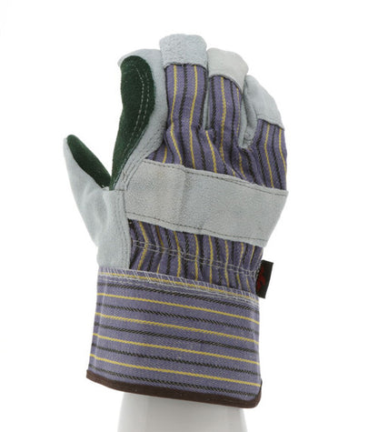 1411A_ - 1411A - 125856 - 360 - Rotational view of 1411A double leather palm work gloves with split shoulder leather and 2.5-