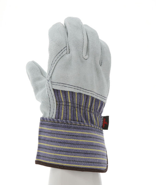 1413A_ - 1413A - 125914 - 360 - Leather palm work gloves – MCR Safety Group 1413A – split shoulder leather with 2.5-inch safe