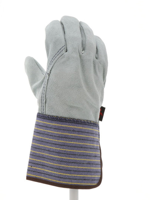 1418A_ - 1418A - 126004 - 360 - Leather palm work gloves – MCR Safety Group 1418A – split shoulder leather with 4.5-inch gaun