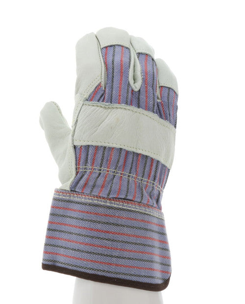 1931L_ - 1931L - 126090 - 360 - Leather palm work gloves – MCR Safety Group 1931 – grain leather patch palm with 2.5-inch saf