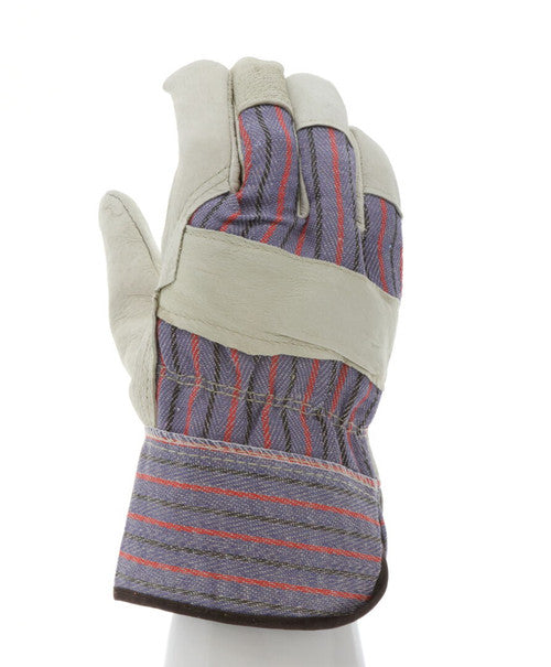 1960L_ - 1960L - 126168 - 360 - Leather palm work gloves – MCR Safety Group 1960 – grain pigskin leather with wing thumb and 