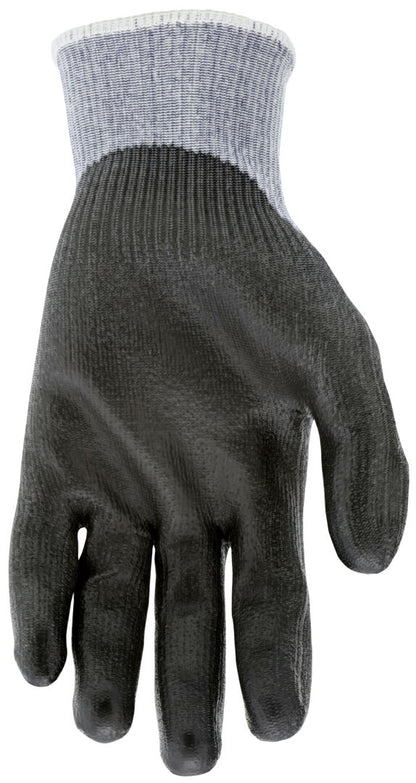 92715PU - MCR Safety CutPro® - 15 Gauge HyperMax® HPPE Shell - Cut, Abrasion and Puncture Resistant - Polyurethane (PU) Coated Palm and Fingertips