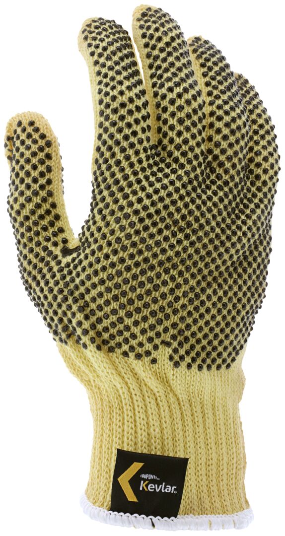 9366 - MCR Safety CutPro® - 7 Gauge DuPont™ Kevlar® Aramid Shell - Cut Resistant Work Gloves - PVC Dots on Both Sides - Regular Weight - PVC Dots Aid with Grip and Abrasion