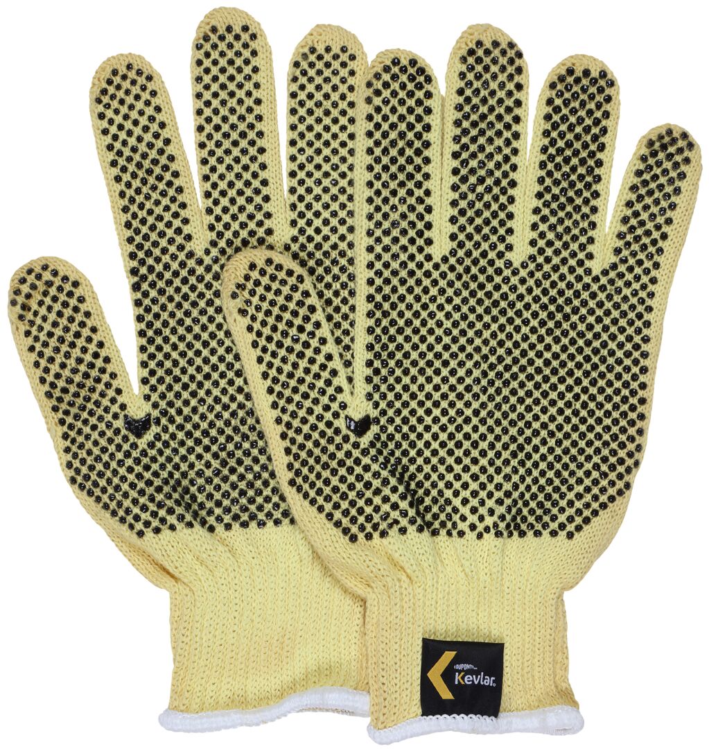9366 - MCR Safety CutPro® - 7 Gauge DuPont™ Kevlar® Aramid Shell - Cut Resistant Work Gloves - PVC Dots on Both Sides - Regular Weight - PVC Dots Aid with Grip and Abrasion