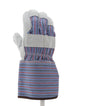 1310_ - 1310 - 145065 - 360 - Rotational view of 1310 leather palm work gloves with split shoulder leather and 4.5-inch rubbe