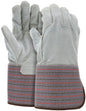 Cowhide Leather Work Gloves, Split Palm, Gauntlet Cuff, Wing Thumb