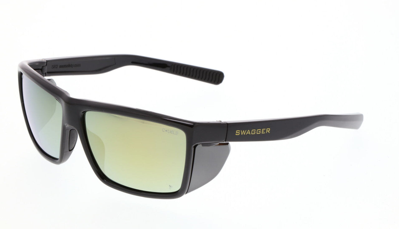 MCR Safety SR2 - Swagger® SR2 Series Safety Glasses - Soft TPR Nose Pad and Temple Ends - Detachable Side Shields — Sold by Pair — manufacturer image 2