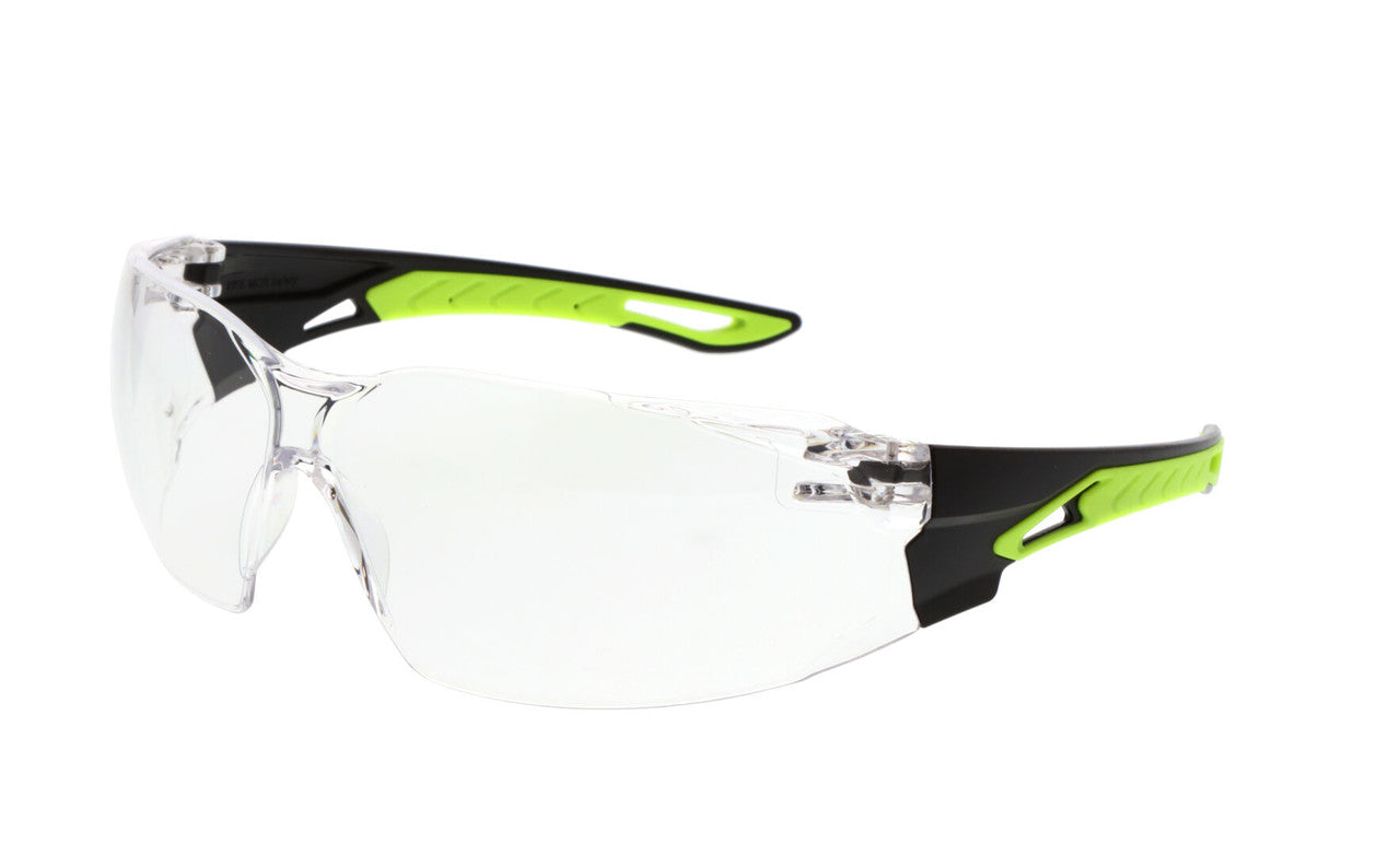 MCR Safety HK5 - Hulk® HK5 Series Safety Glasses - Hi-Vis Lime/Black TPR Temples - Indoor/Outdoor Mirror Lens - UV-AF® Anti-Fog Lens Coating - Integral Polycarbonate Nose Bridge - Excellent Horizontal and Vertical Field of Vision — manufacturer image 13