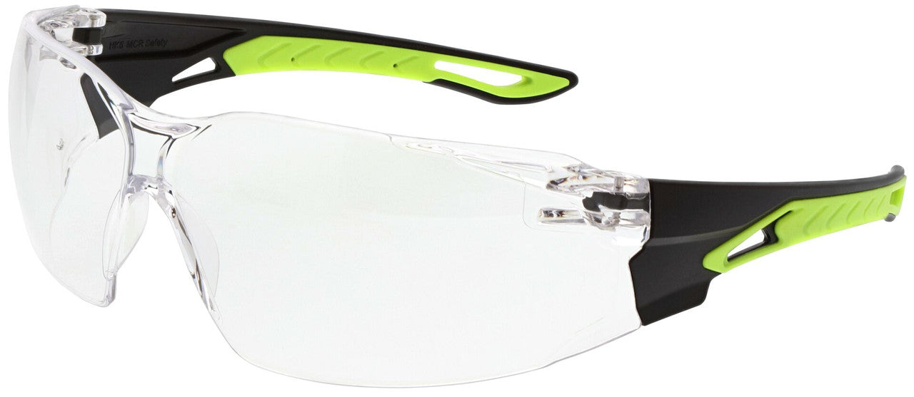 MCR Safety HK5 - Hulk® HK5 Series Safety Glasses - Hi-Vis Lime/Black TPR Temples - Indoor/Outdoor Mirror Lens - UV-AF® Anti-Fog Lens Coating - Integral Polycarbonate Nose Bridge - Excellent Horizontal and Vertical Field of Vision — manufacturer image 14