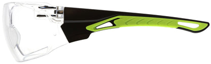 MCR Safety HK5 - Hulk® HK5 Series Safety Glasses - Hi-Vis Lime/Black TPR Temples - Indoor/Outdoor Mirror Lens - UV-AF® Anti-Fog Lens Coating - Integral Polycarbonate Nose Bridge - Excellent Horizontal and Vertical Field of Vision — manufacturer image 18