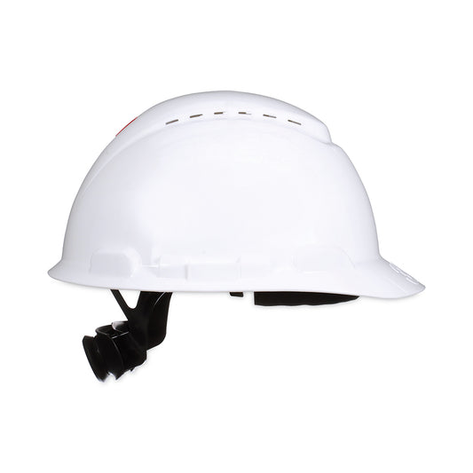 3M™ SecureFit™ Hard Hat, Vented, 4-Point Pressure Diffusion Ratchet Suspension, with UVicator