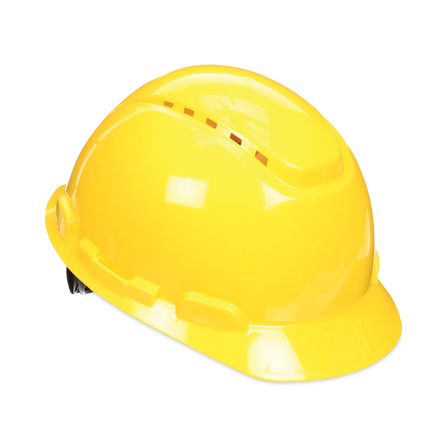 3M™ SecureFit™ Hard Hat, Vented, 4-Point Pressure Diffusion Ratchet Suspension, with UVicator