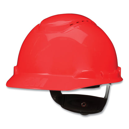 3M™ SecureFit™ Hard Hat, Vented, 4-Point Pressure Diffusion Ratchet Suspension, with UVicator