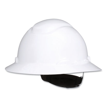 3M™ SecureFit™ Full Brim Hard Hat H-801SFR-UV, White, 4-Point Pressure Diffusion Ratchet Suspension, with UVicator
