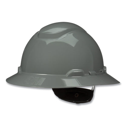 3M™ SecureFit™ Full Brim Hard Hat H-801SFR-UV, White, 4-Point Pressure Diffusion Ratchet Suspension, with UVicator