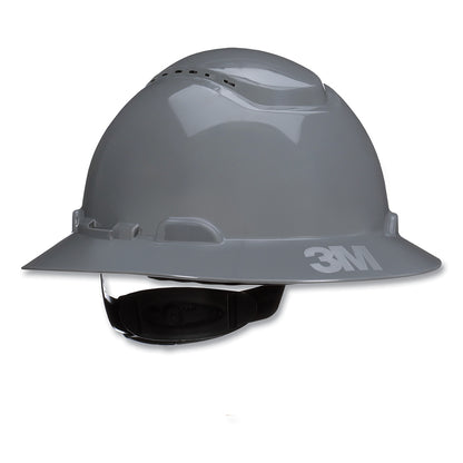 3M™ SecureFit™ Full Brim Hard Hat, Vented, 4-Point Pressure Diffusion Ratchet Suspension, w/UVicator