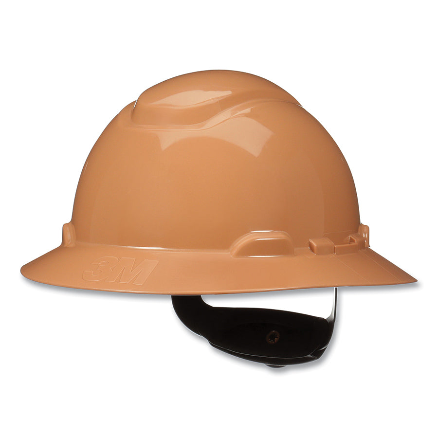 3M™ SecureFit™ Full Brim Hard Hat H-801SFR-UV, White, 4-Point Pressure Diffusion Ratchet Suspension, with UVicator