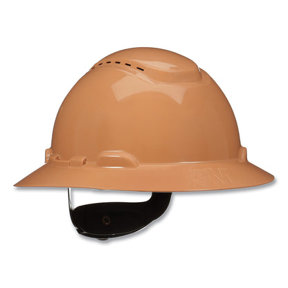 3M™ SecureFit™ Full Brim Hard Hat, Vented, 4-Point Pressure Diffusion Ratchet Suspension, w/UVicator