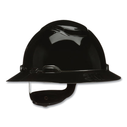3M™ SecureFit™ Full Brim Hard Hat, Vented, 4-Point Pressure Diffusion Ratchet Suspension, w/UVicator