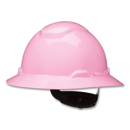 3M™ SecureFit™ Full Brim Hard Hat H-801SFR-UV, White, 4-Point Pressure Diffusion Ratchet Suspension, with UVicator