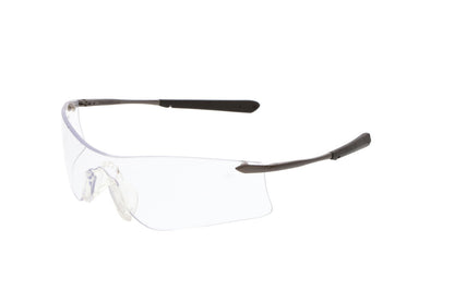MCR Safety T4 - Rubicon® T4 Series Safety Glasses, Curved Frameless Lens Design, Soft TPR Nose Piece, Resilient Spring Hinge Temples for Comfortable Fit — manufacturer image 3