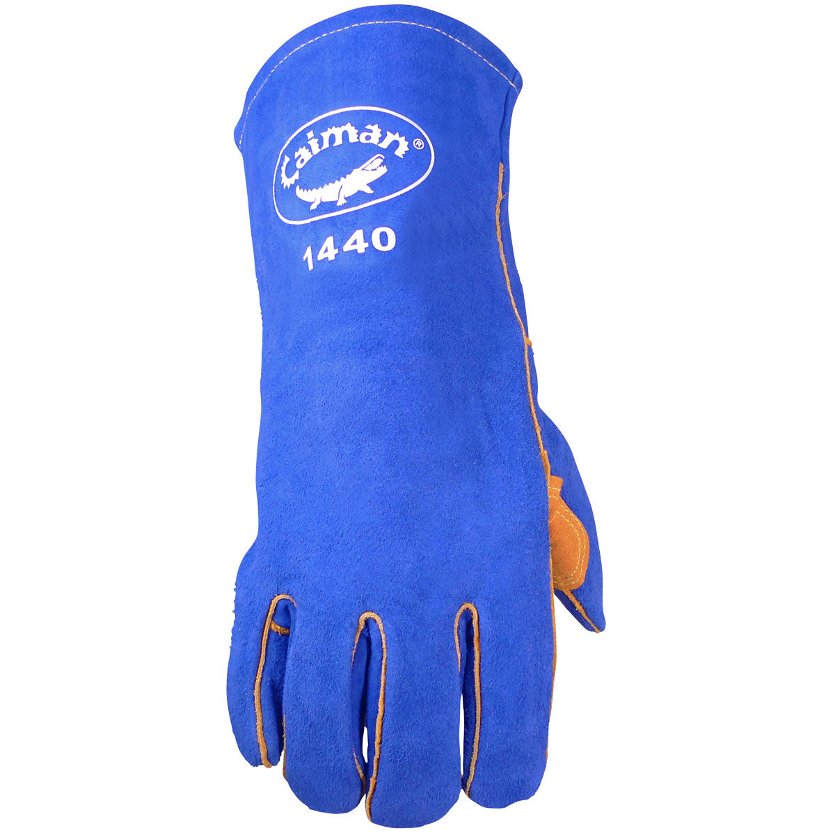 PIP Caiman 1440 Premium Split Cowhide Leather Welder's Glove with Foam Lining - 14" Length