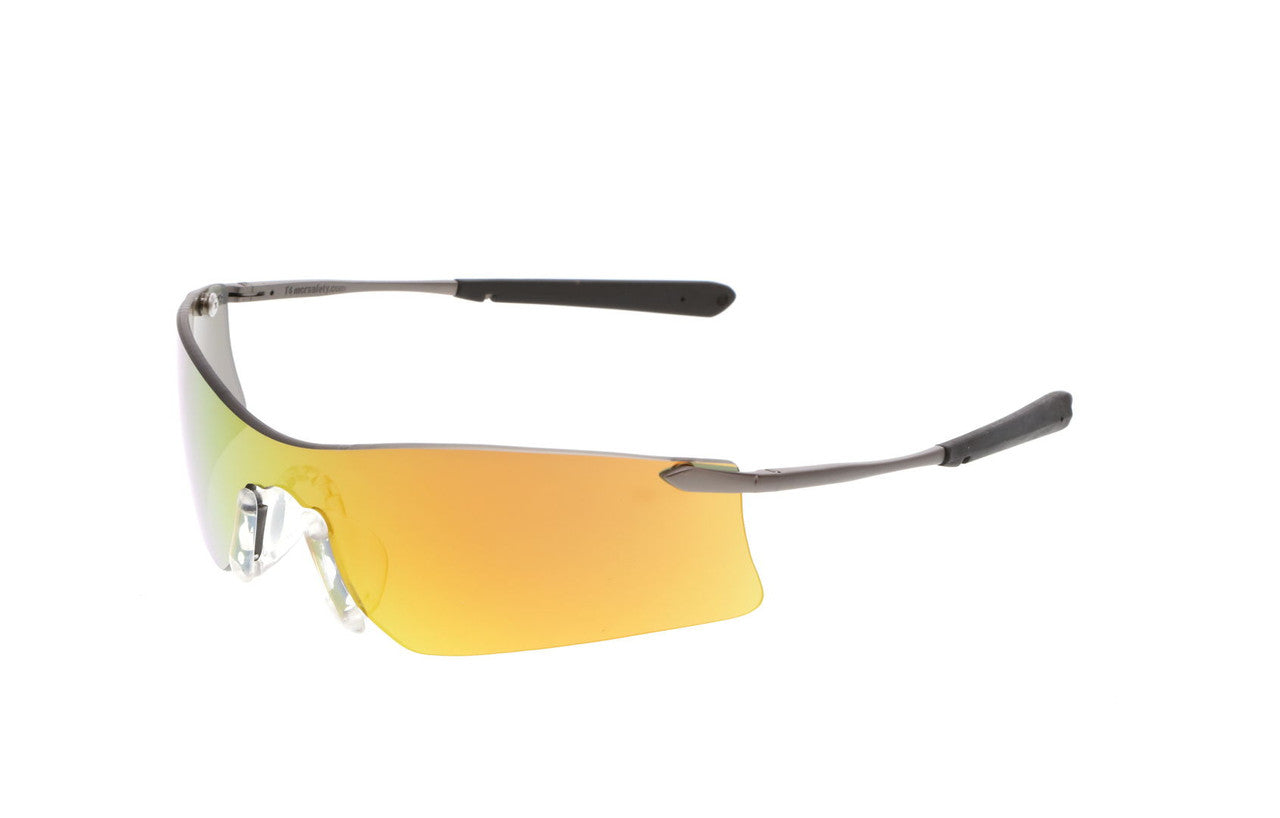 MCR Safety T4 - Rubicon® T4 Series Safety Glasses, Curved Frameless Lens Design, Soft TPR Nose Piece, Resilient Spring Hinge Temples for Comfortable Fit — manufacturer image 9