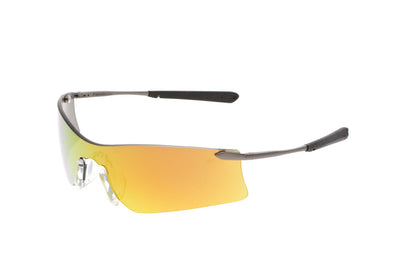 MCR Safety T4 - Rubicon® T4 Series Safety Glasses, Curved Frameless Lens Design, Soft TPR Nose Piece, Resilient Spring Hinge Temples for Comfortable Fit — manufacturer image 9