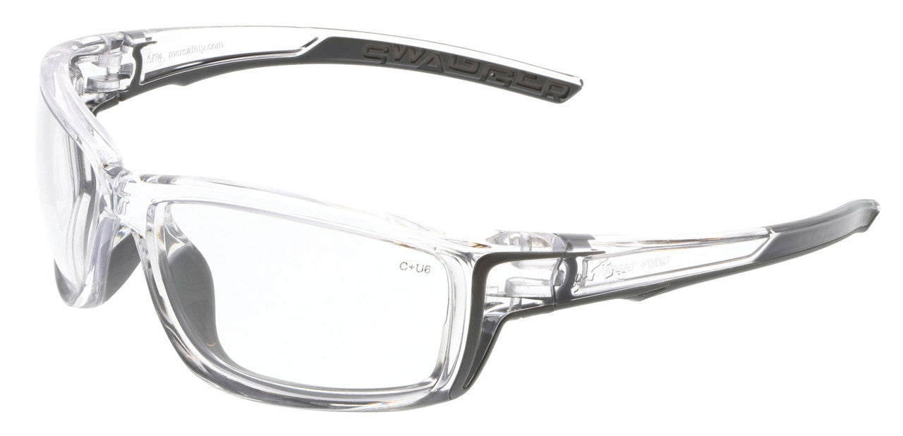 MCR Safety Swagger® SR4 Series Safety Glasses - Permanently Injected Soft TPR from Nose Pads to Temples Ends - Dielectric Containing No Metal Pieces — Sold by Pair — manufacturer image 4