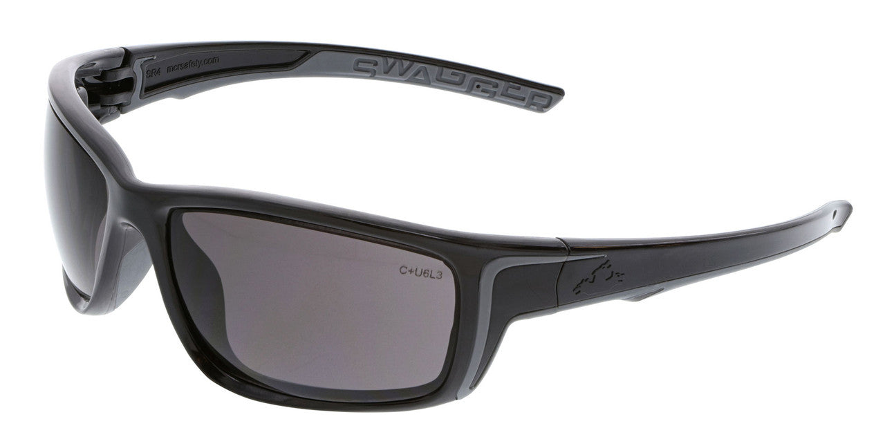 MCR Safety Swagger® SR4 Series Safety Glasses - Permanently Injected Soft TPR from Nose Pads to Temples Ends - Dielectric Containing No Metal Pieces — Sold by Pair — manufacturer image 10