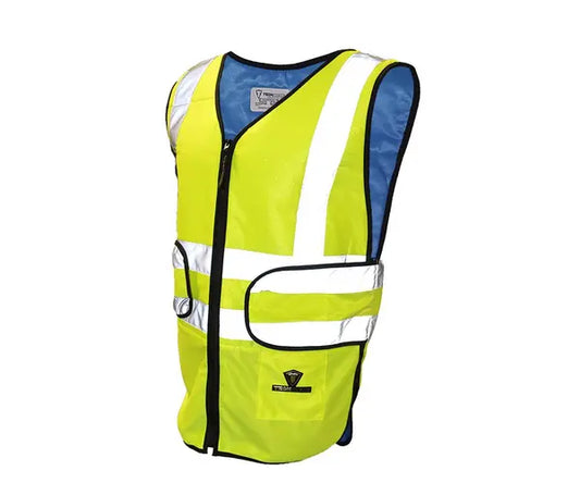Occunomix Phase Change Cooling Vest W/4 Inserts Hi-Viz Yellow Gear Bags Yellow M/L model 6626-HV-M/L