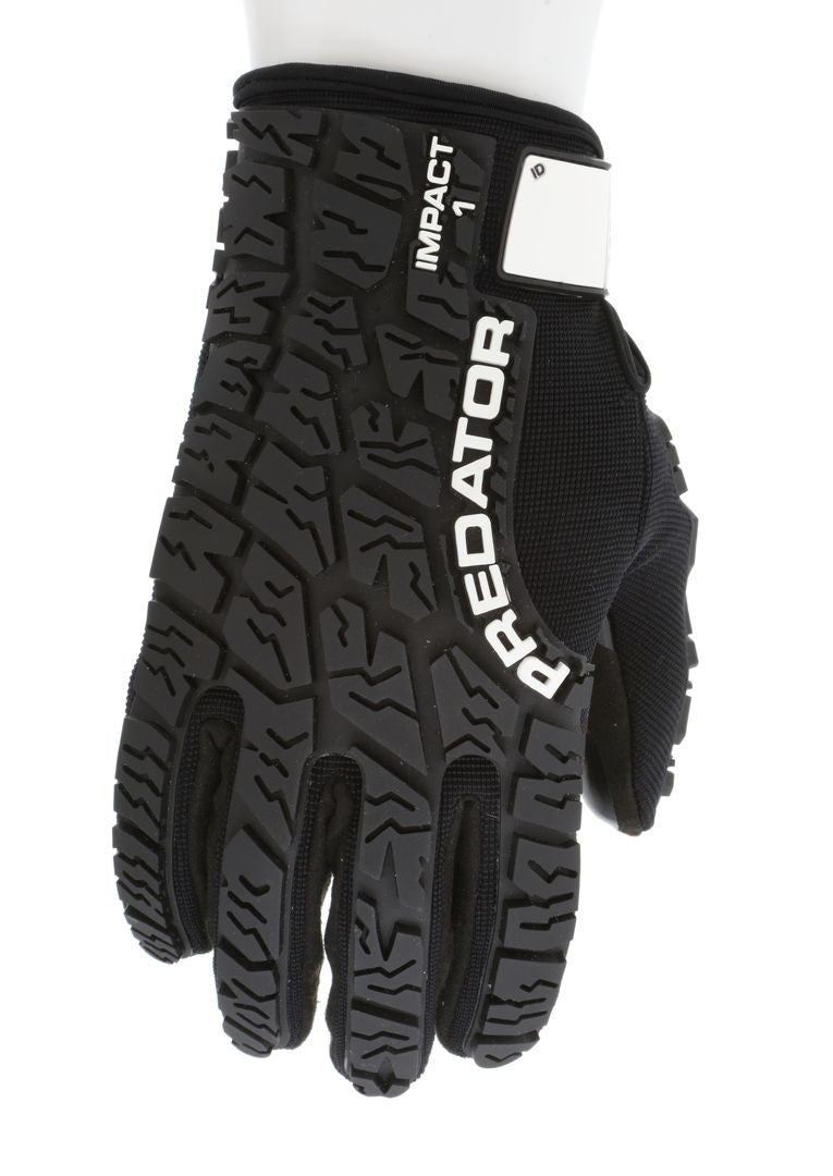 PD2904 - Predator® Mechanics Gloves - Synthetic Leather Palm - Tire Tread Pattern TPR Back of Hand Protection - Adjustable Wrist Closure with ID Pad - PVC on the Fingertips, Palm, and Thumb Crotch for Enhanced Grip and Abrasion Resistance