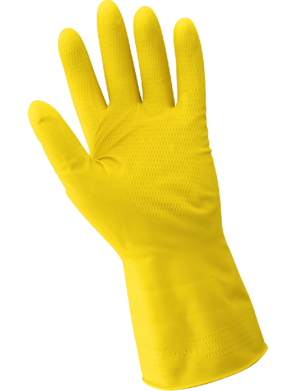 Global Glove - 150FE - Chemical Handling Gloves - rubber coating - yellow