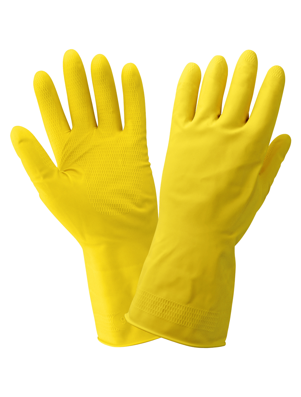 Global Glove - 150FE - Chemical Handling Gloves - rubber coating - yellow