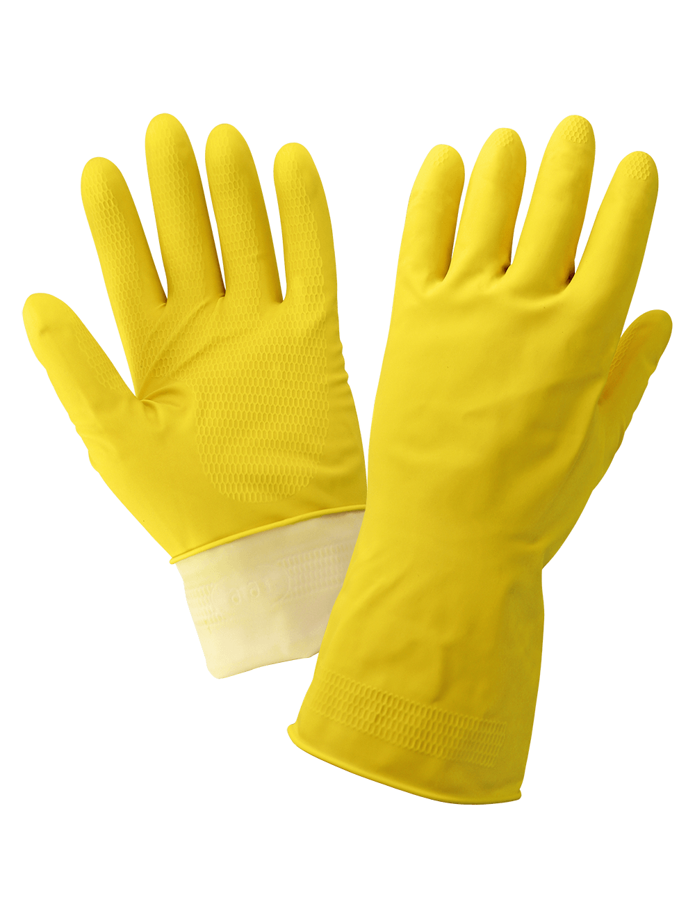 Global Glove - 150FE - Chemical Handling Gloves - rubber coating - yellow
