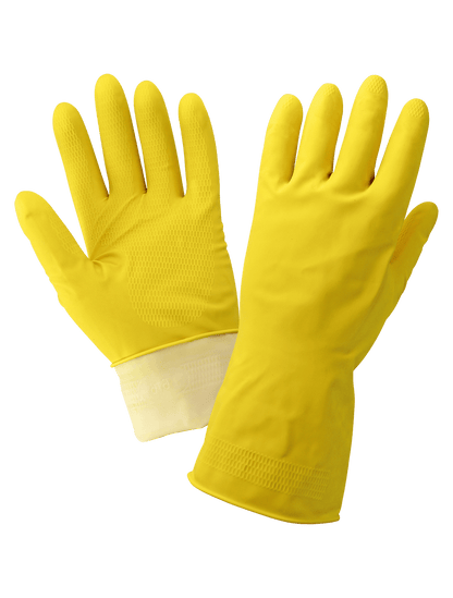 Global Glove - 150FE - Chemical Handling Gloves - rubber coating - yellow