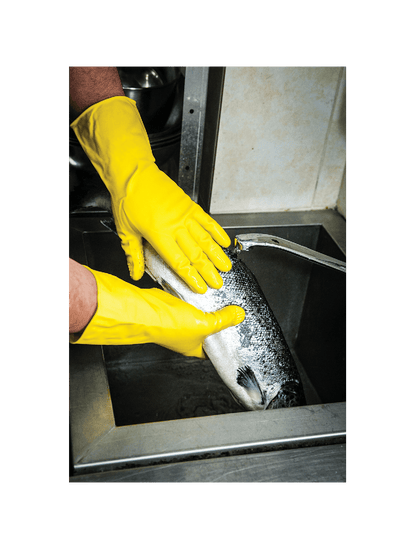 FrogWear® - 150F - Unsupported Gloves - rubber coating - yellow