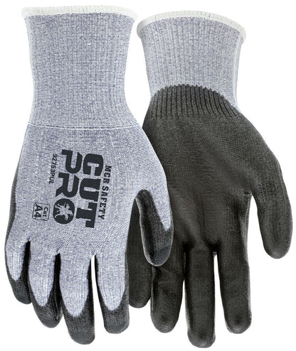 92753PU - MCR Safety CutPro® - 13 Gauge HyperMax® HPPE Shell - Cut, Abrasion, and Puncture Resistant - Polyurethane (PU) Coated Palm and Fingertips