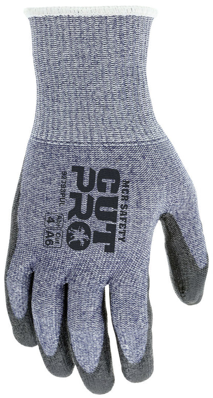 92793PU - MCR Safety CutPro® - 13 Gauge HyperMax® HPPE Shell - Cut, Abrasion and Puncture Resistant - Polyurethane (PU) Coated Palm Provides Excellent Cut and Abrasion Resistance